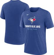 Nike Men's Nike Heather Royal Toronto Blue Jays Logo Tri-Blend T-Shirt