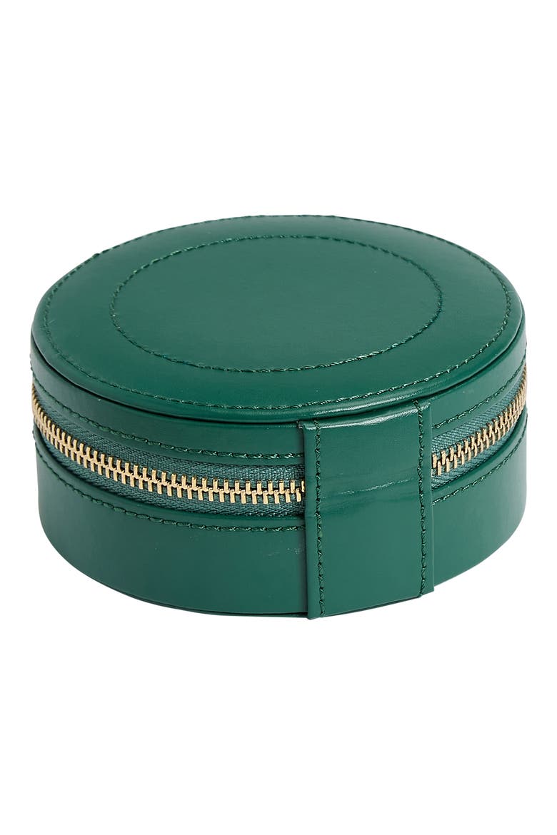 Sophia Round Zip Case, Alternate, color, FOREST GREEN