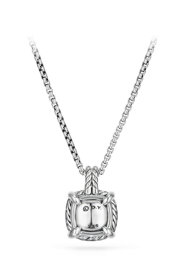 Chatelaine Pavé Bezel Pendant Necklace with Black Orchid and Diamonds, Alternate, color, AMETHYST/ HEMETINE