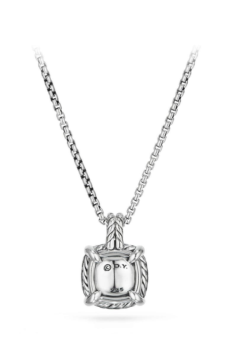 David Yurman Chatelaine Pavé Bezel Pendant Necklace with Black Orchid and Diamonds, Alternate, color, 