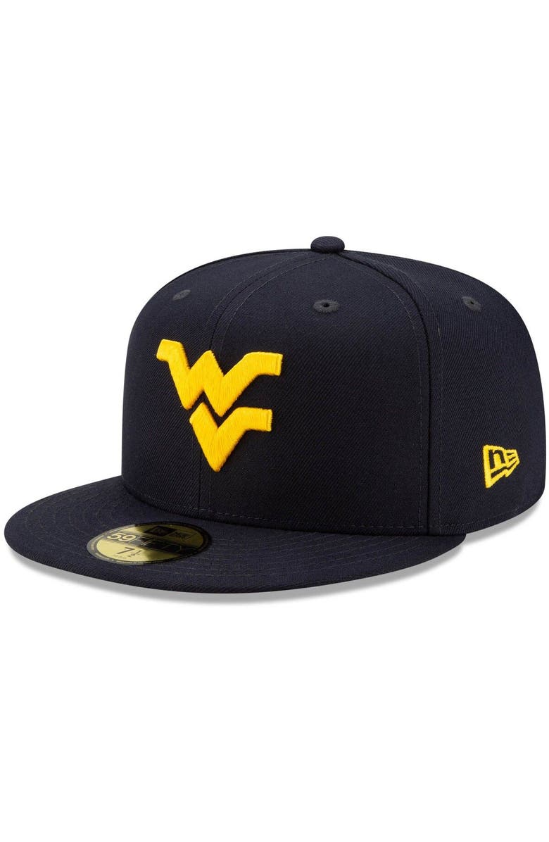 New Era Men's New Era Navy West Virginia Mountaineers Basic 59FIFTY Team Fitted Hat, Alternate, color, 