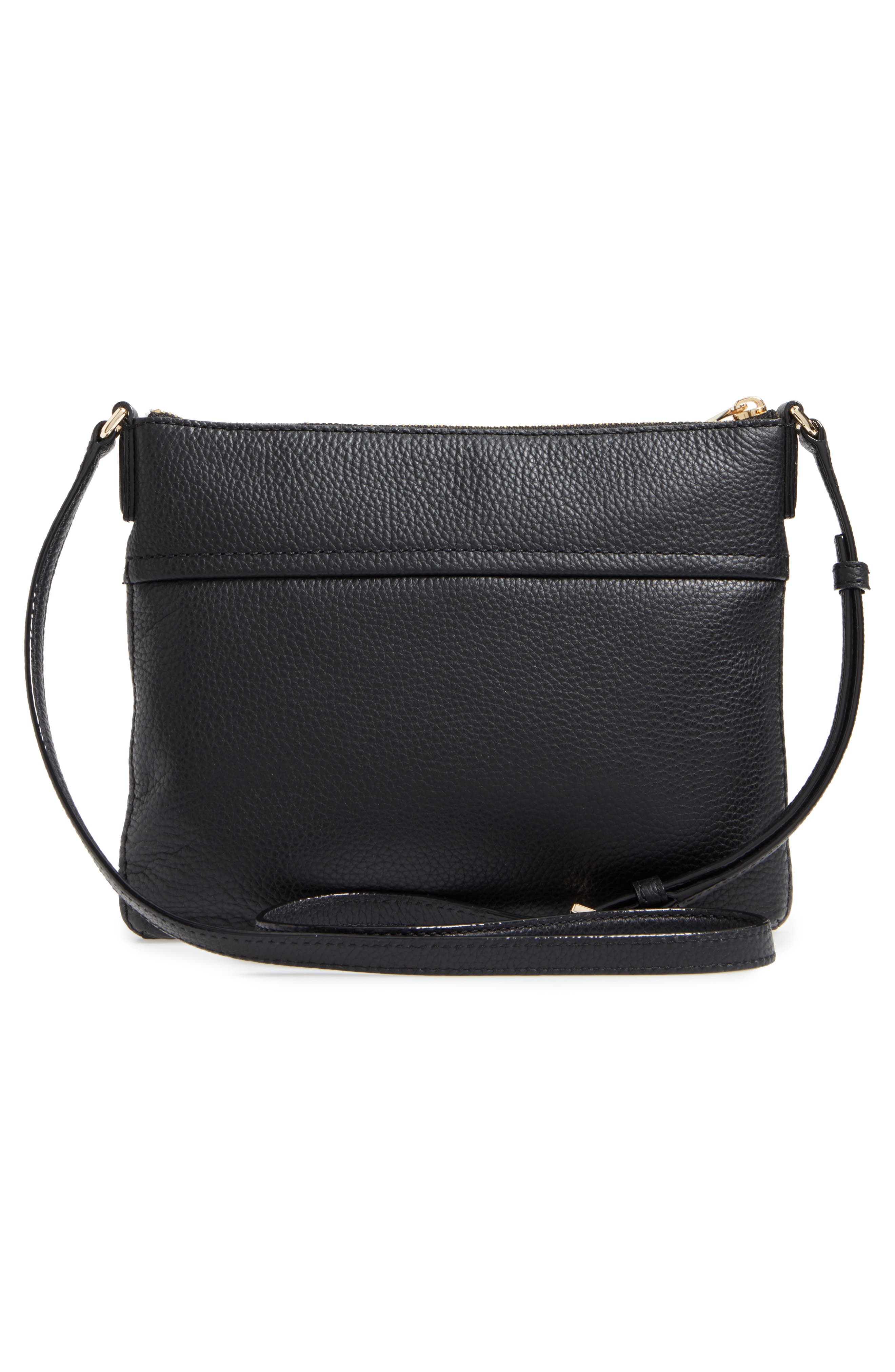 jackson street - gabriele leather crossbody bag, Alternate, color, BLACK
