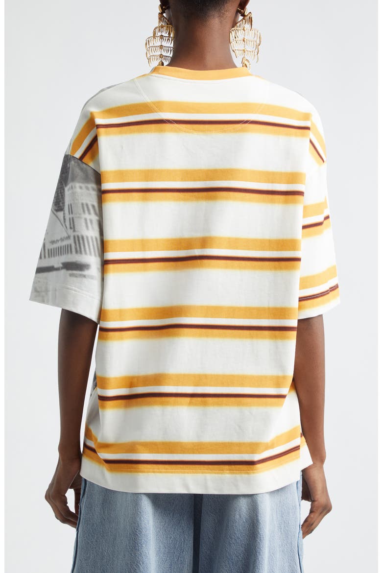 Alchemy Oversize Embroidered Cotton Graphic T-Shirt, Alternate, color, GOLDEN STRIPE
