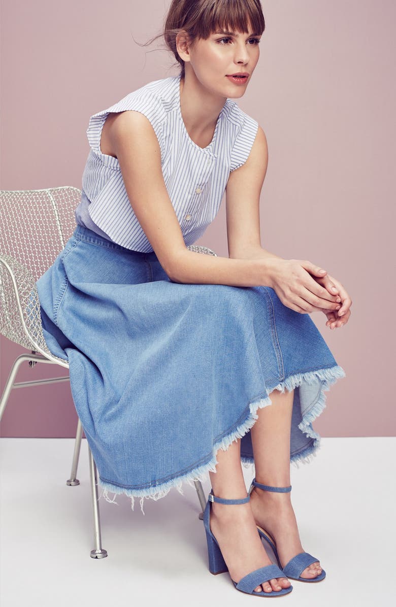 Ivanka Trump 'Klover' Block Heel Ankle Strap Sandal, Alternate, color,