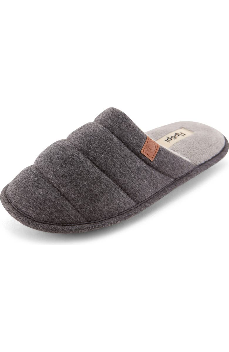 FLOOPI Katie Terry Knit Scuff Slipper, Main, color, Charcoal