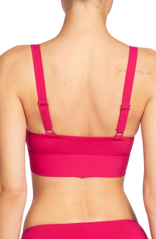 Robin Piccone Ava Knot Front Bikini Top In Rose