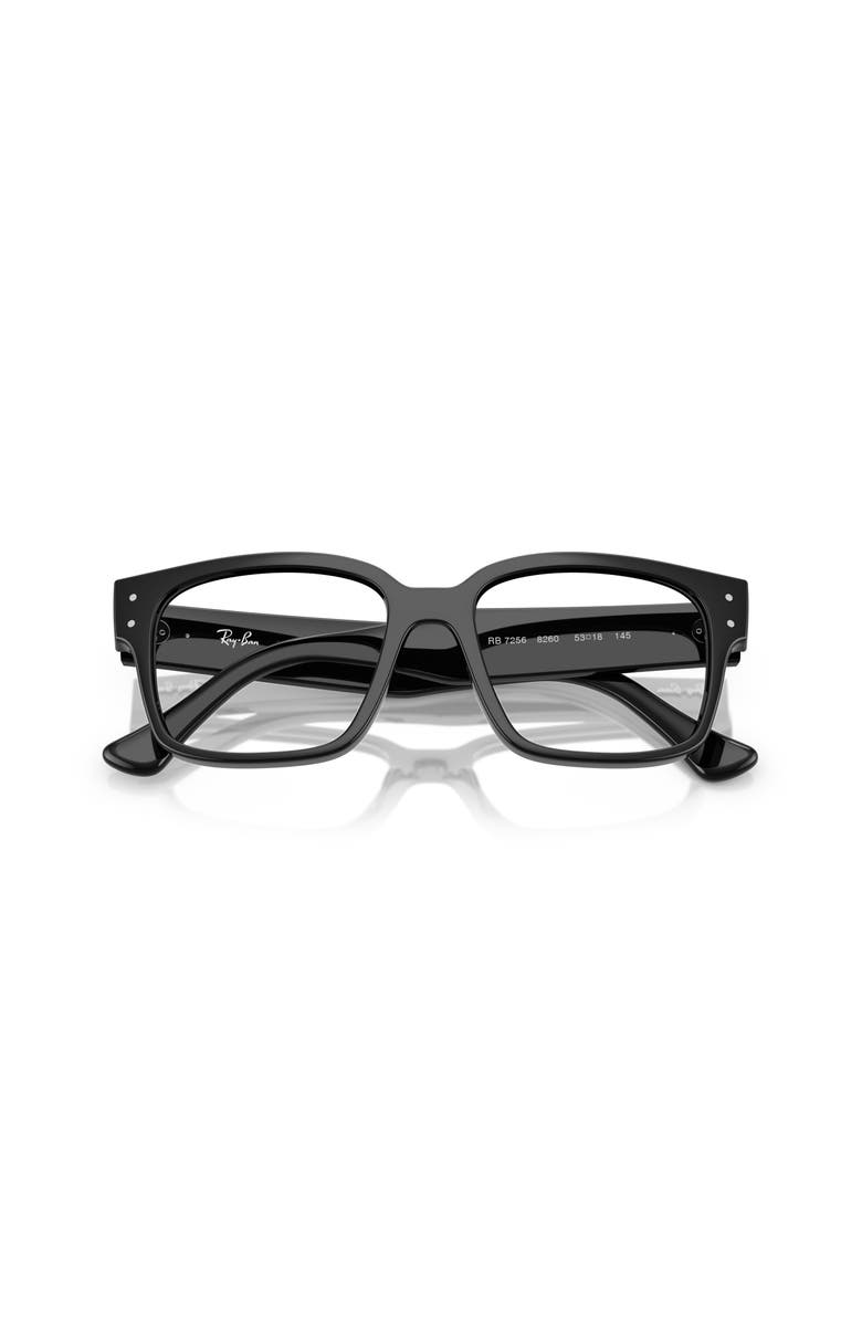 Ray-Ban 53mm Square optical glasses, Alternate, color, Black