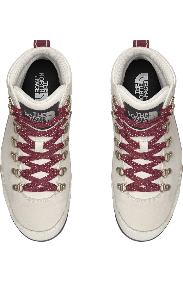 The North Face Back to Berkeley IV Leather Waterproof Hiking Boot, Alternate, color, White Dune/ Tnf Black