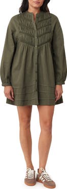 Habitual Long Sleeve Button-Up Shirtdress