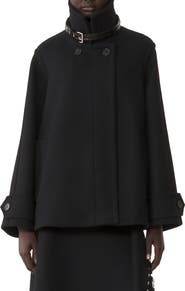 Lanvin Short Wool Coat With Stand-Up Collar