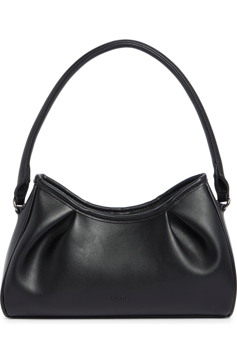 BCBG Pleated Shoulder Bag, Main, color, Black