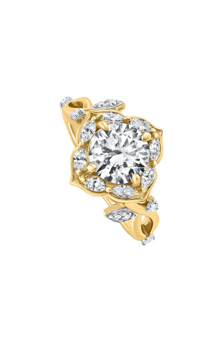 Bliss Diamond Certified 2.53Ct Diamond Engagement Vine Petal Ring 14k Gold Lab Grown, Alternate, color,