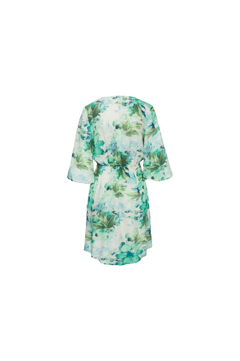 Floral Layered Look Dress, Alternate, color, Blue Multi