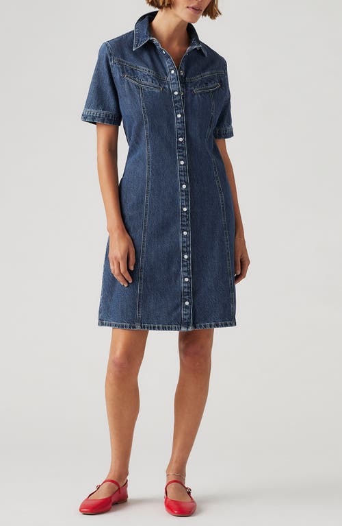 Levi's Rinoa Short Sleeve Denim Shirtdress In Blue