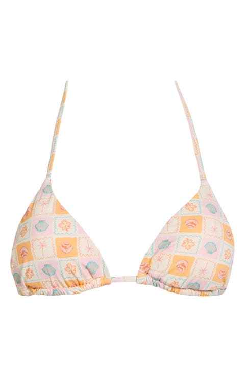 Palm Triangle Bikini Top