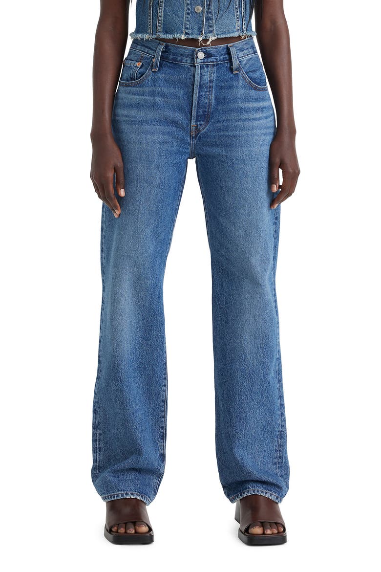 501® '90s Straight Leg Jeans, Main, color, NOT MY NEWS CHANNEL