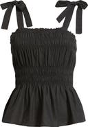 BP. Smocked Linen Blend Tank