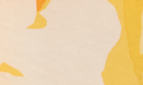 Renee C Floral Puff Sleeve Blouse In Yellow