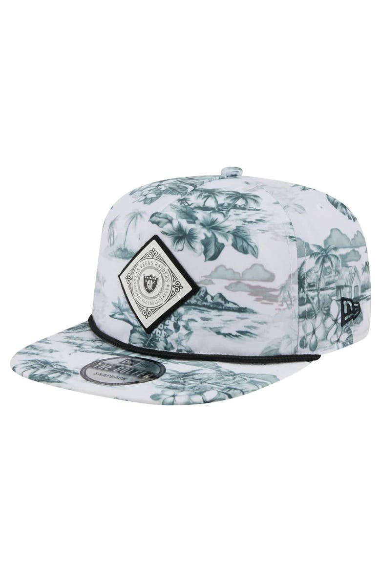 Men's New Era  White Las Vegas Raiders Adventure Golfer Snapback Hat, Main, color, White