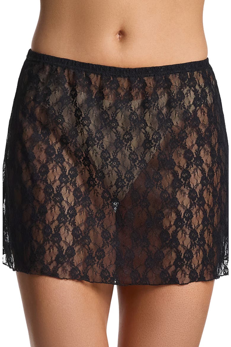 x Lexi Wood Alina Sheer Lace Slip Miniskirt (Women) | Nordstrom