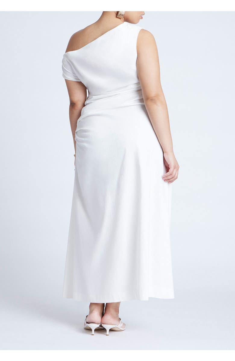 ELOQUII One Shoulder Maxi Dress, Alternate, color, Gardenia