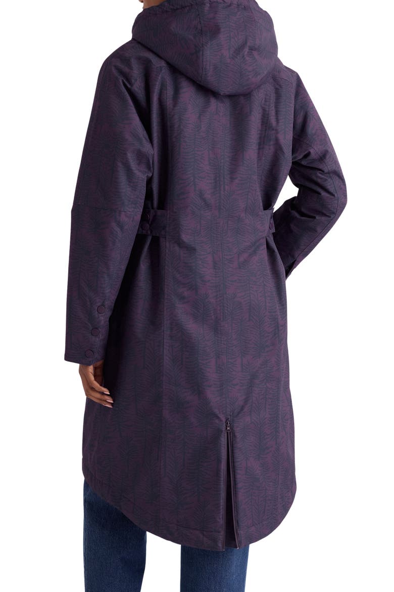 Janelle Waterproof Coat with Removable Hood, Alternate, color, BIRCH FOREST LOGANBERRY