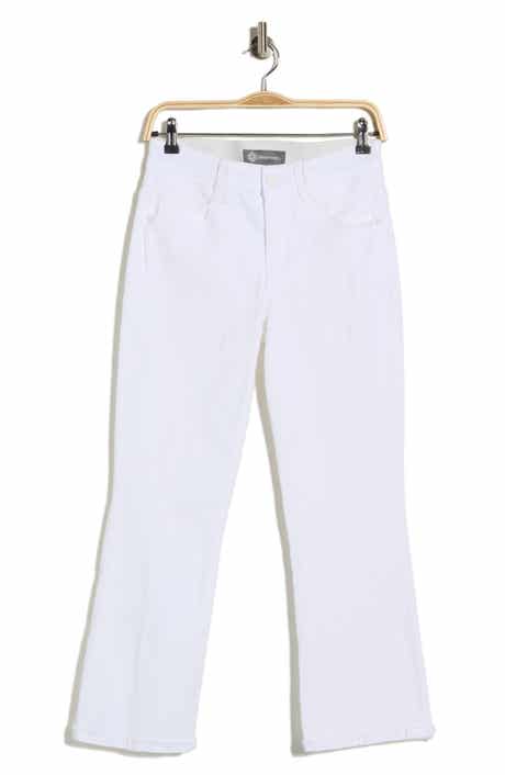 Democracy Fray Hem Crop Flare Leg Jeans