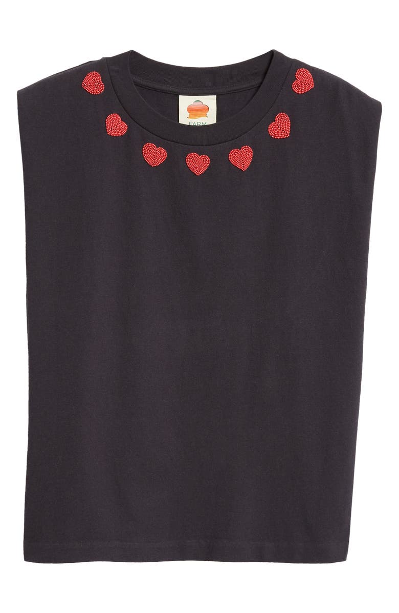 FARM Rio Bead Embellished Cotton Muscle T-Shirt, Alternate, color,