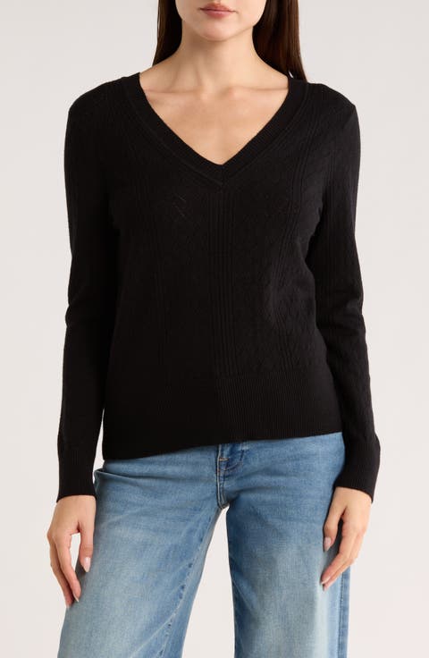 Pointelle Stitch Vintage Sweater