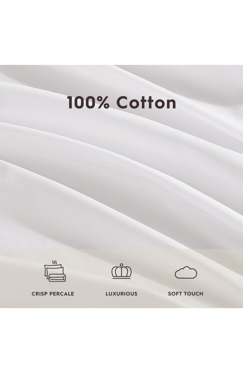 Laura Ashley Solid 4-Piece Cotton Sateen Sheet Set, Alternate, color, 