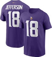 Nike Men's Nike Justin Jefferson Purple Minnesota Vikings Player Name & Number T-Shirt