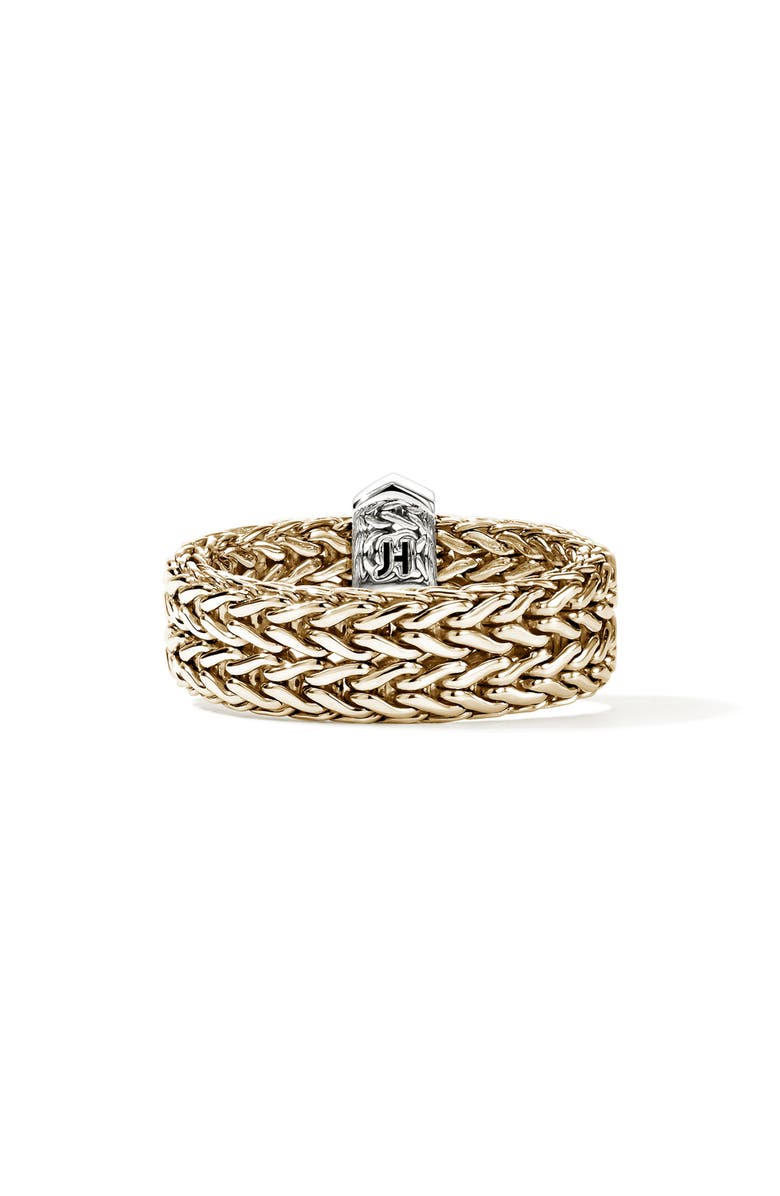 John Hardy Icon Link Ring with Diamonds, Alternate, color, Gold