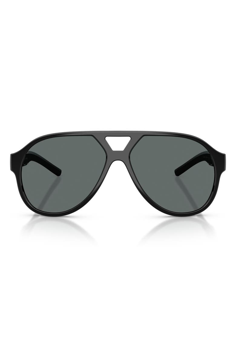 Scuderia Ferrari 58mm Pilot Sunglasses, Main, color, Black / Dark Grey Polar