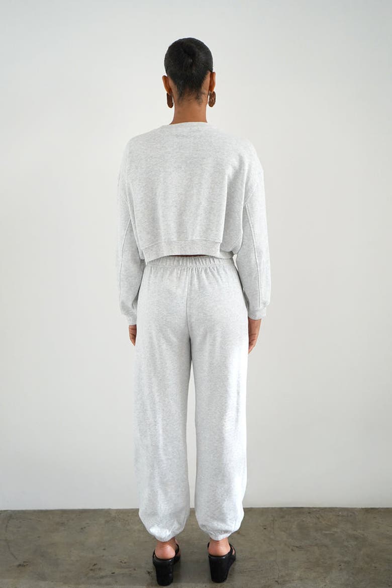 Summer Cropped Sweatshirt, Alternate, color, Light Ash Heather Grey