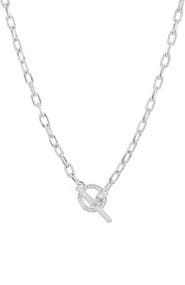 David Yurman DY Madison® Pavé Toggle Chain Necklace Sterling Silver with Diamonds, 3mm