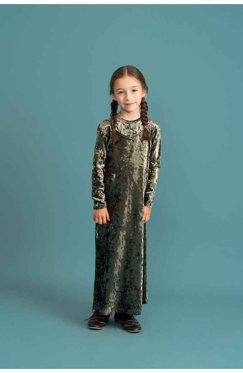 Charlotte & George Crushed Velour Maxi Jumper with Adjustable Straps, Alternate, color, Black