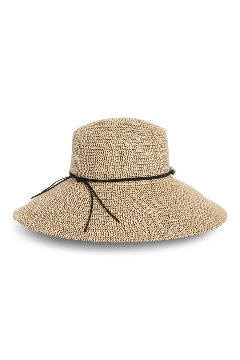 Tweed Downbrim Bead Trim Hat, Alternate, color, BLACK
