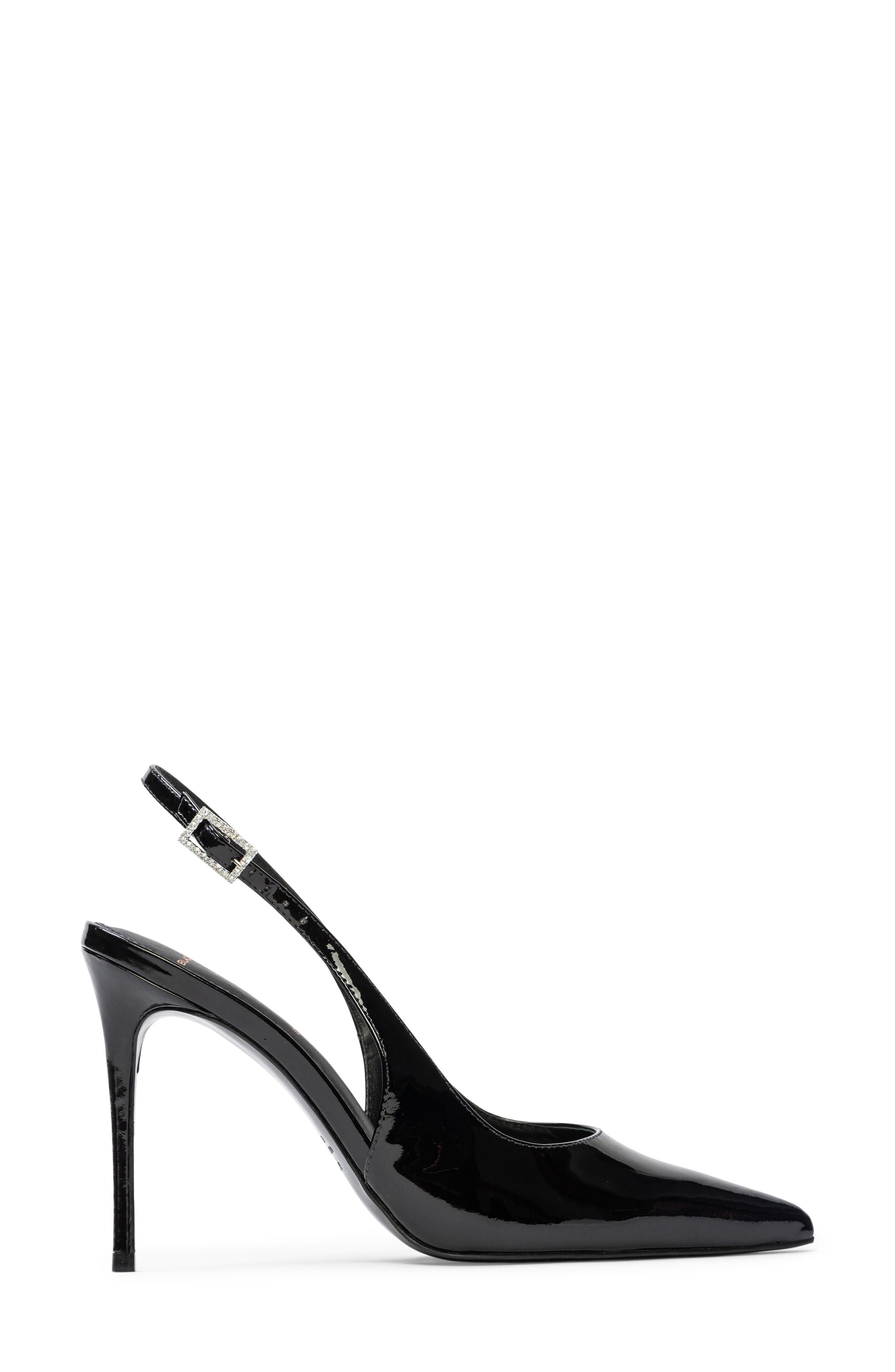 BLACK SUEDE STUDIO Alloy Slingback Pointed Toe Pump, Alternate, color, 