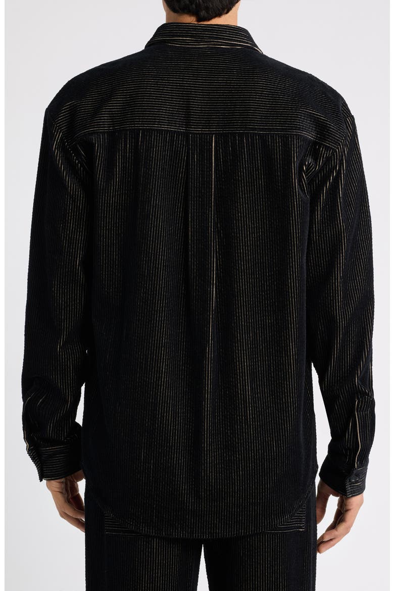 Jordan Corduroy Button-Up Shirt, Alternate, color, BLACK