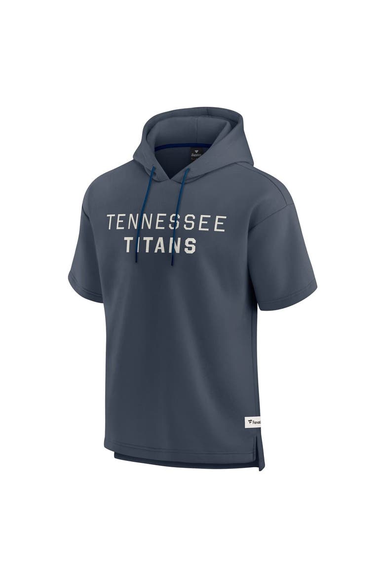 Men's Fanatics Navy Tennessee Titans Elements Future Ground Lettering Short Sleeve Pullover Hoodie, Alternate, color, Navy