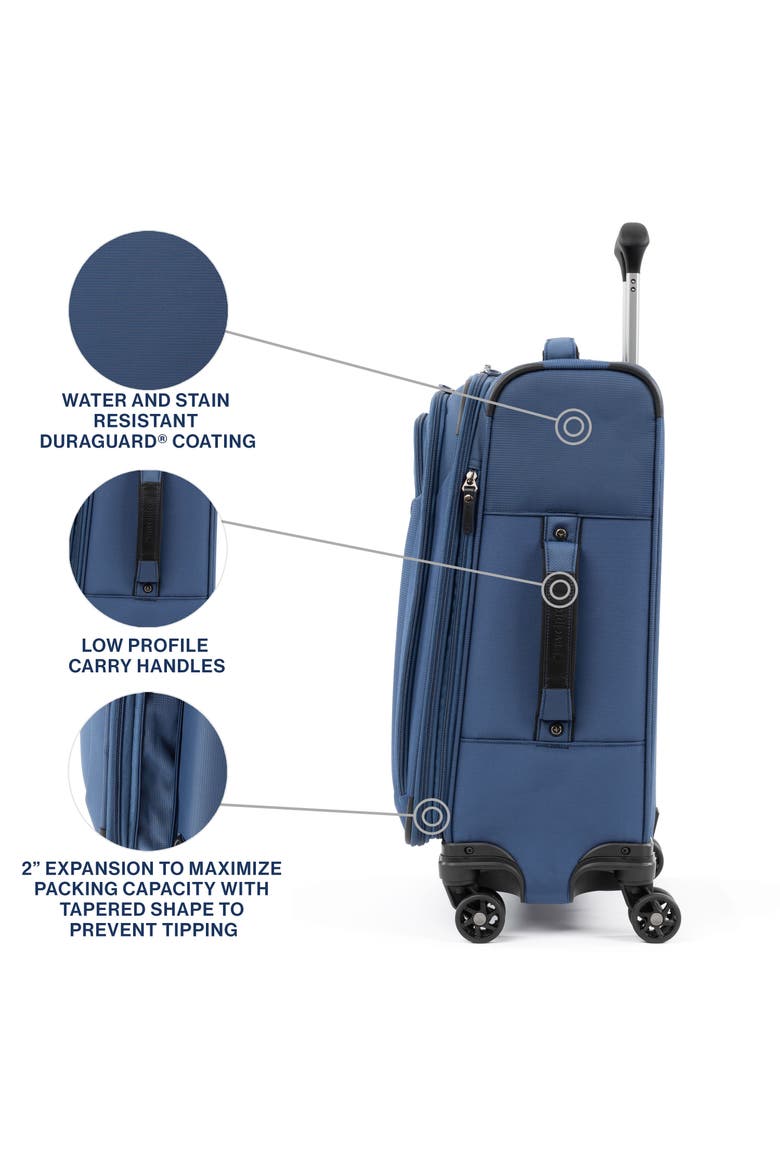 Tourlite Softside Expandable 21" Carry On Spinner Luggage, Alternate, color, Blue