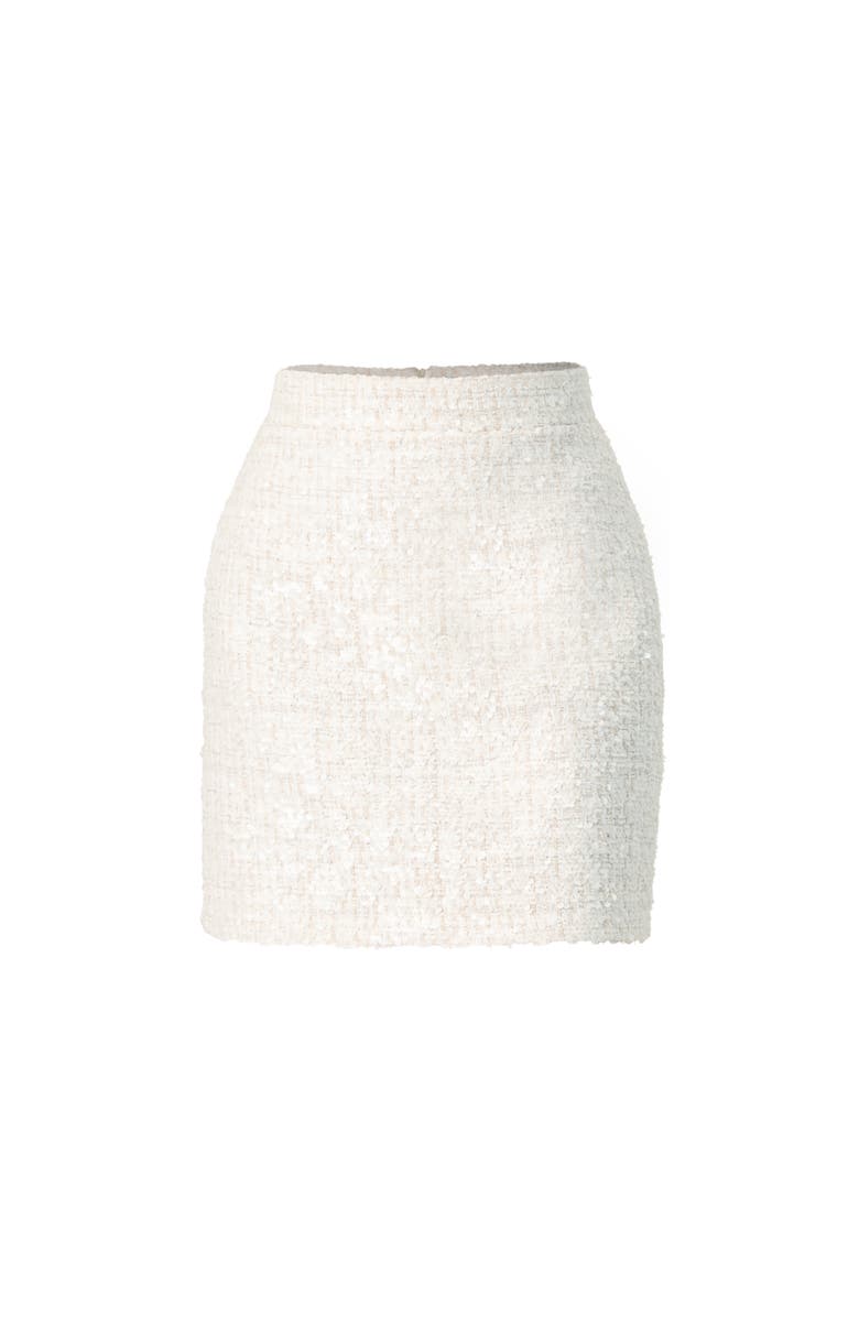 IVONNE Boucle Mini Skirt With Sequin Details, Alternate, color, Ivory