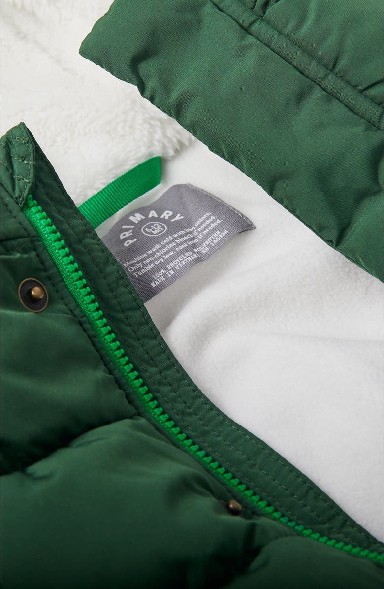 Primary Baby Parka Puffer Suit, Alternate, color, Evergreen