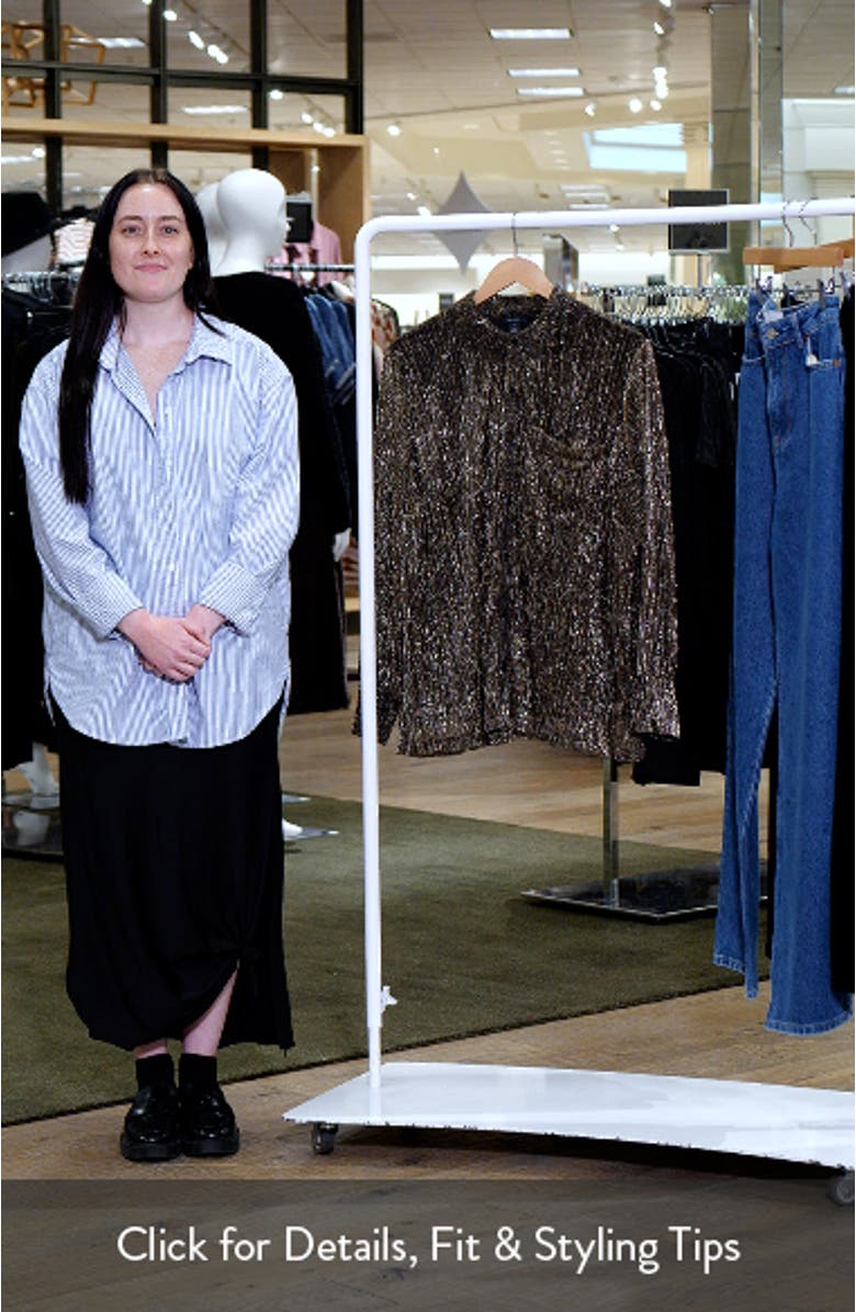 Metallic Button-Up Shirt, sales video thumbnail