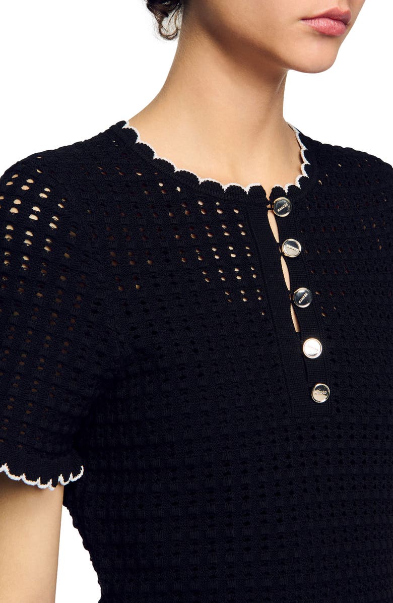 SANDRO Mini knit dress, Alternate, color, 