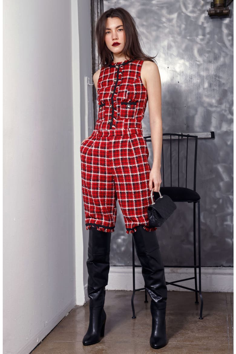 Emilia Tweed Sleeveless Top, Alternate, color, WEST END TWEED