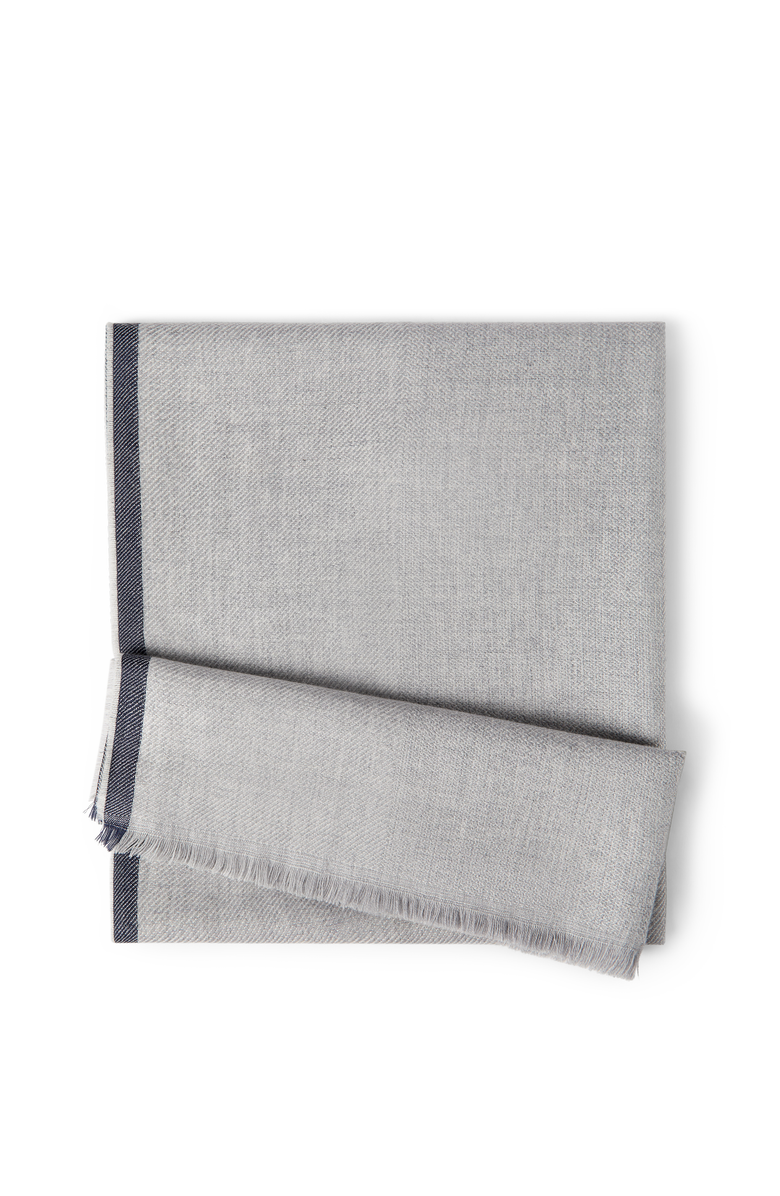 Brunello Cucinelli Wool and cashmere scarf, Main, color, Pearl Grey