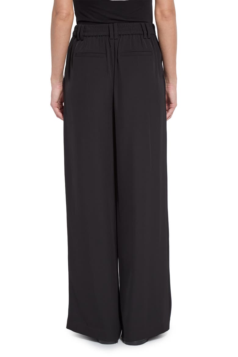 Darcy Pleated Wide Leg Pants, Alternate, color, BLACK