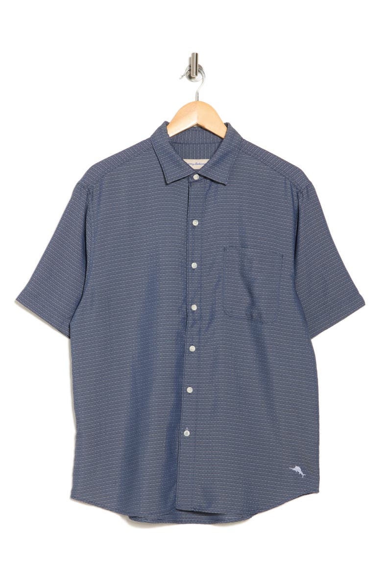 Tommy Bahama Grand View Short Sleeve Button-Up Shirt, Alternate, color, Midnight Blue