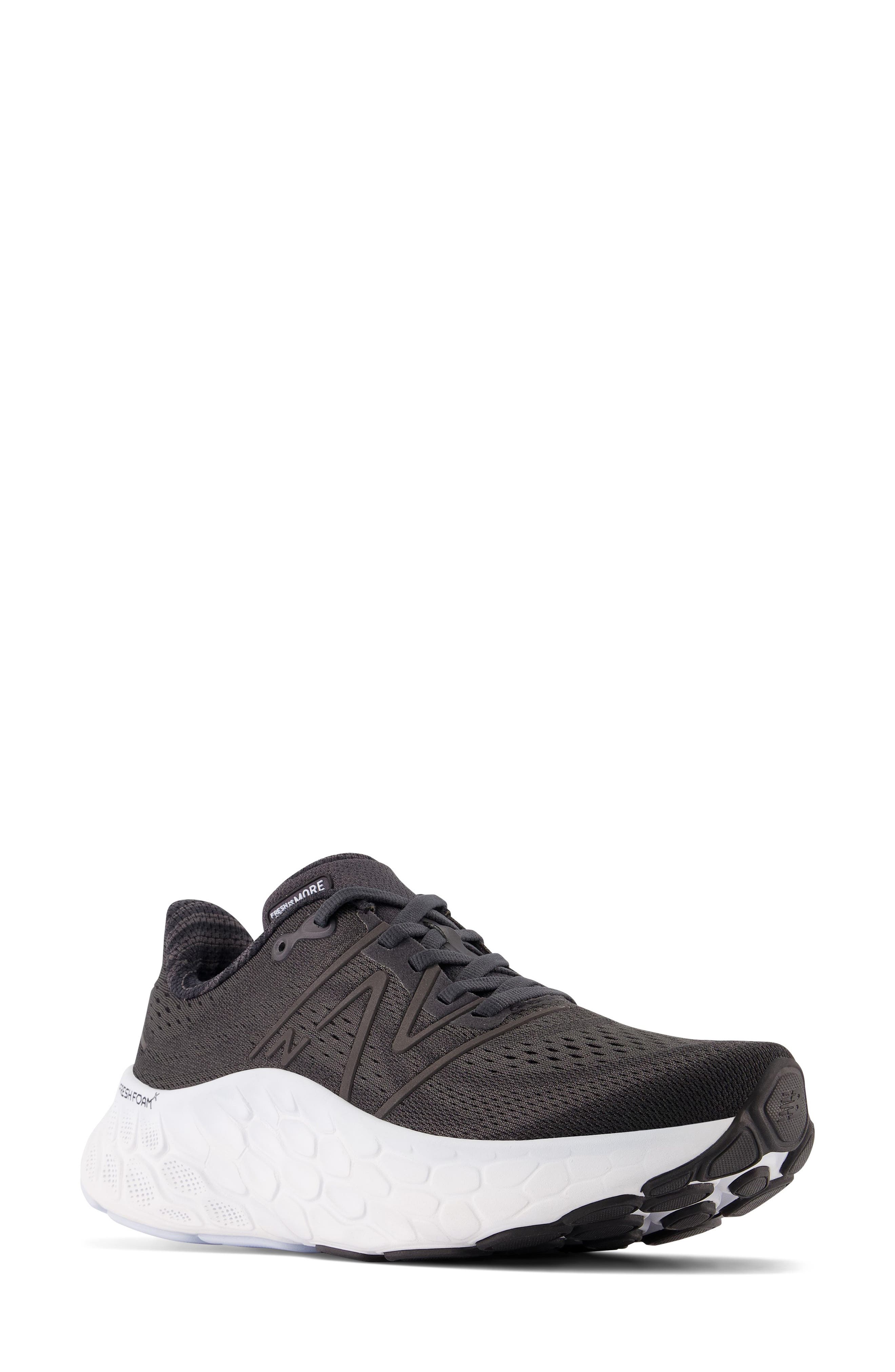 New Balance Fresh Foam X More v4 Running Shoe, Main, color, Black/ Starlight